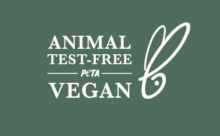 Certifié par Peta : végétalien et non testé sur les animaux