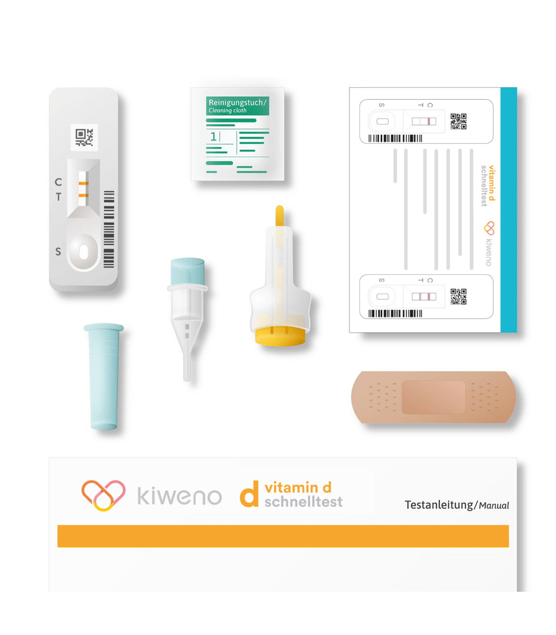 Vitamin-D-Schnelltest-Lieferumfang Vitamin-D-Schnelltest-Lieferumfang